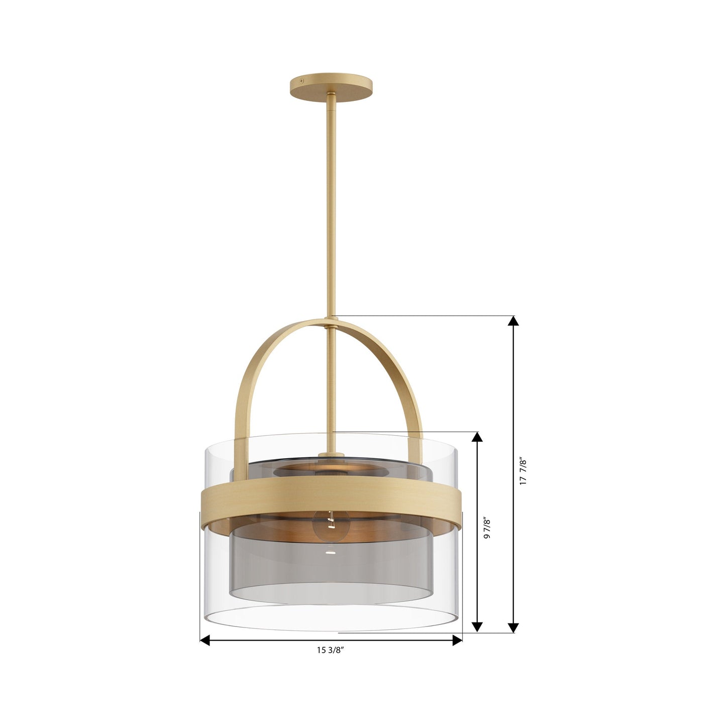 Ravik Semi Flush Mount Ceiling Light - line drawing.