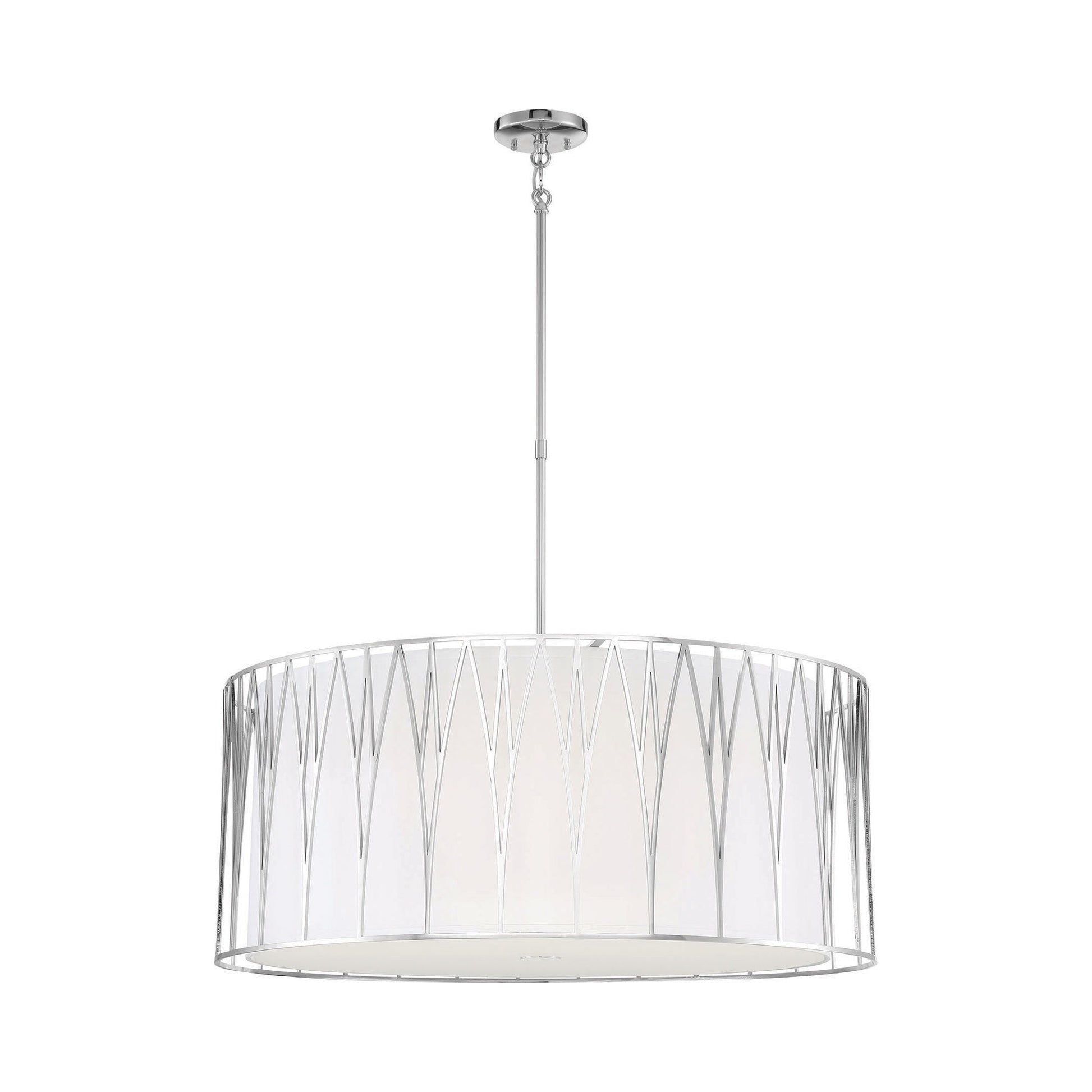 Regal Terrace LED Pendant Light in Polished Nickel (6-Light).