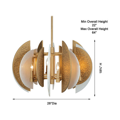 Saint-Martin 3464 Pendant Light - line drawing.