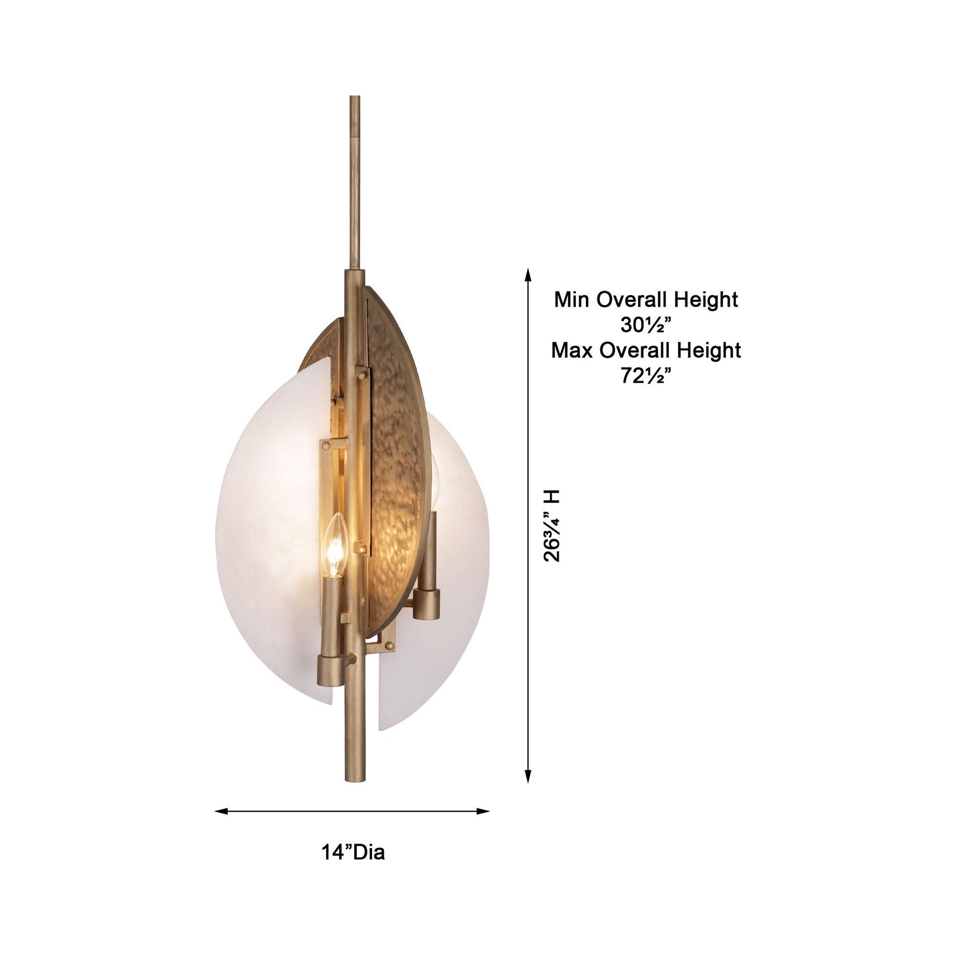 Saint-Martin Pendant Light - line drawing.