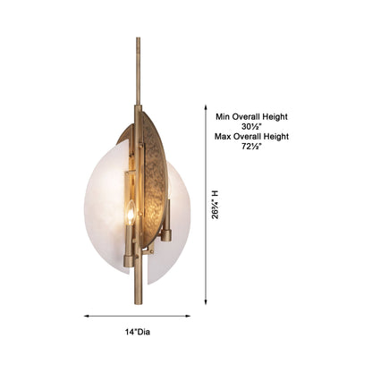 Saint-Martin Pendant Light - line drawing.