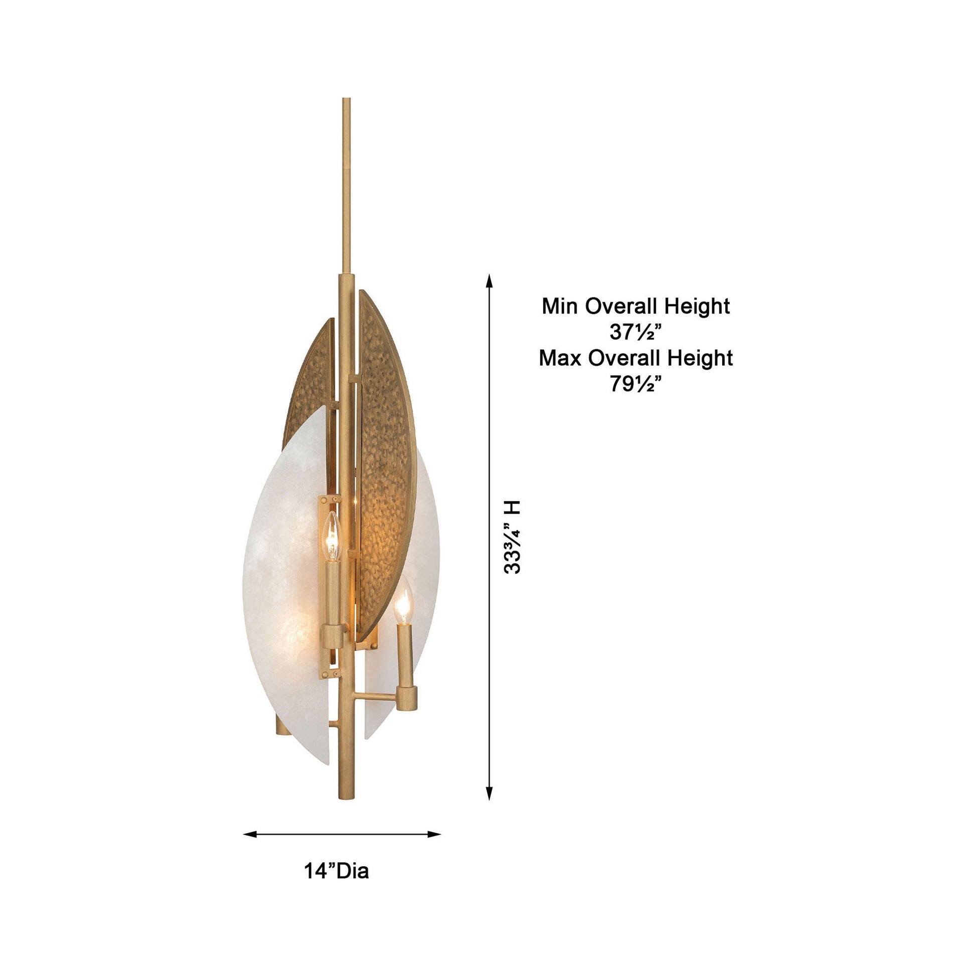 Saint-Martin Pendant Light - line drawing.