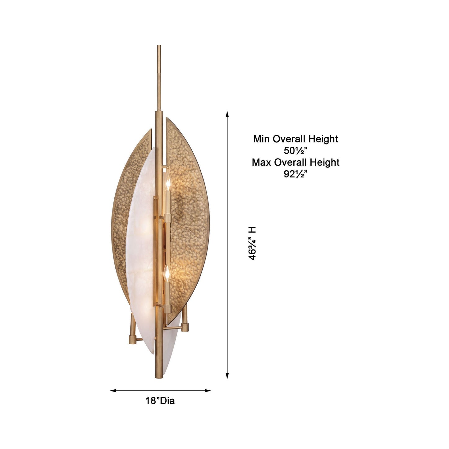 Saint-Martin Pendant Light - line drawing.