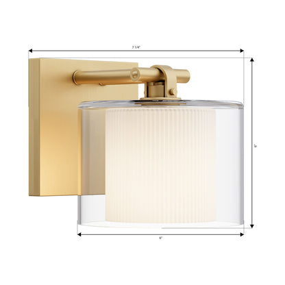 Seville Bath Wall Light - line drawing.