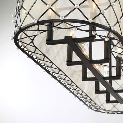 Sheer Elegance Linear Pendant Light in Detail.