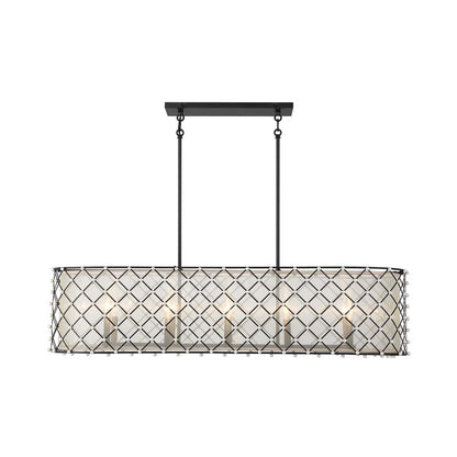 Sheer Elegance Linear Pendant Light in Detail.