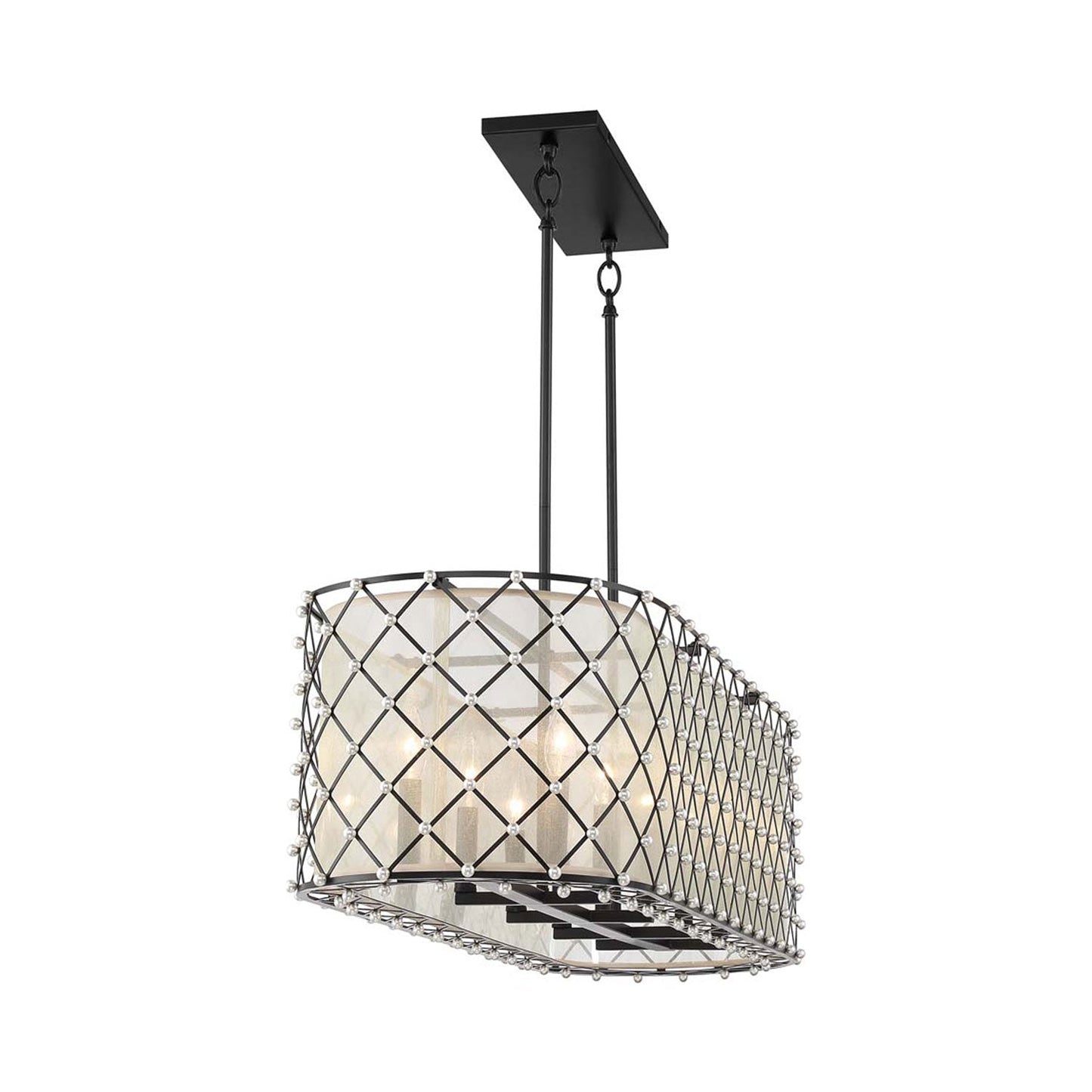 Sheer Elegance Linear Pendant Light in Detail.