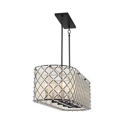 Sheer Elegance Linear Pendant Light in Detail.