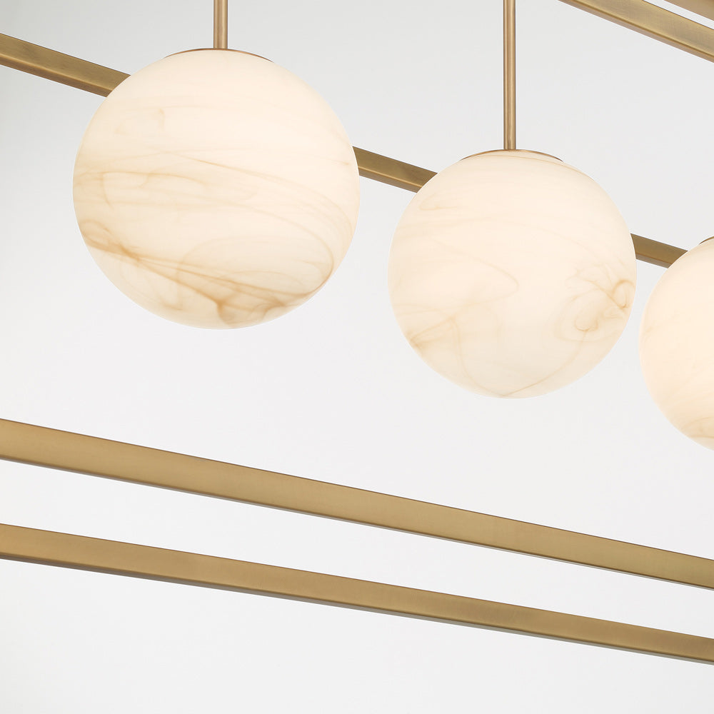 Shimmer Linear Pendant Light in Detail.