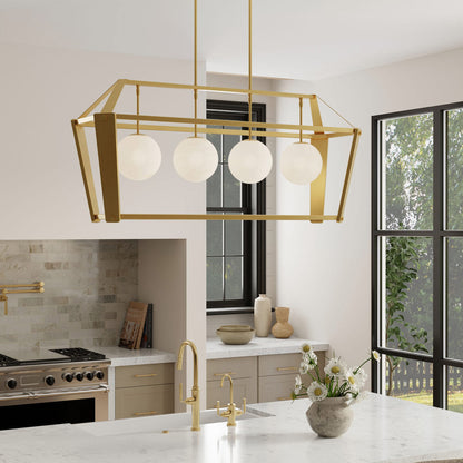 Shimmer Linear Pendant Light in kitchen.