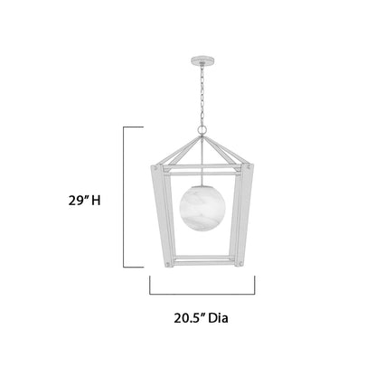 Shimmer Pendant Light - line drawing.