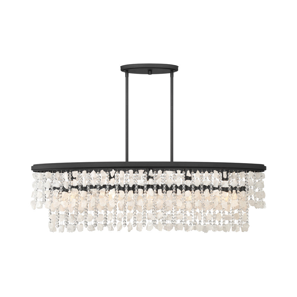 Shimmering Elegance Linear Pendant Light.