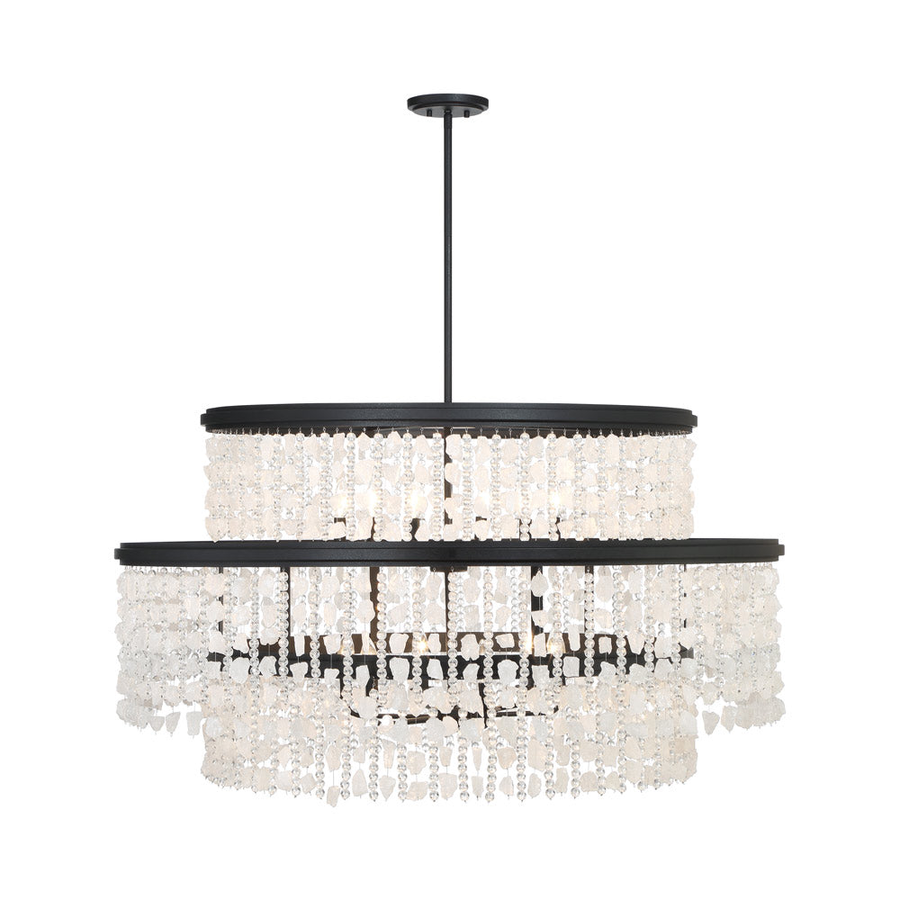 Shimmering Elegance Multi Light Pendant Light (12-Light).