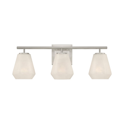 Siena Bath Vanity Light in Brushed Nickel (3-Light).