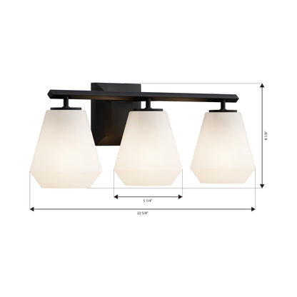Siena Bath Vanity Light - line drawing.