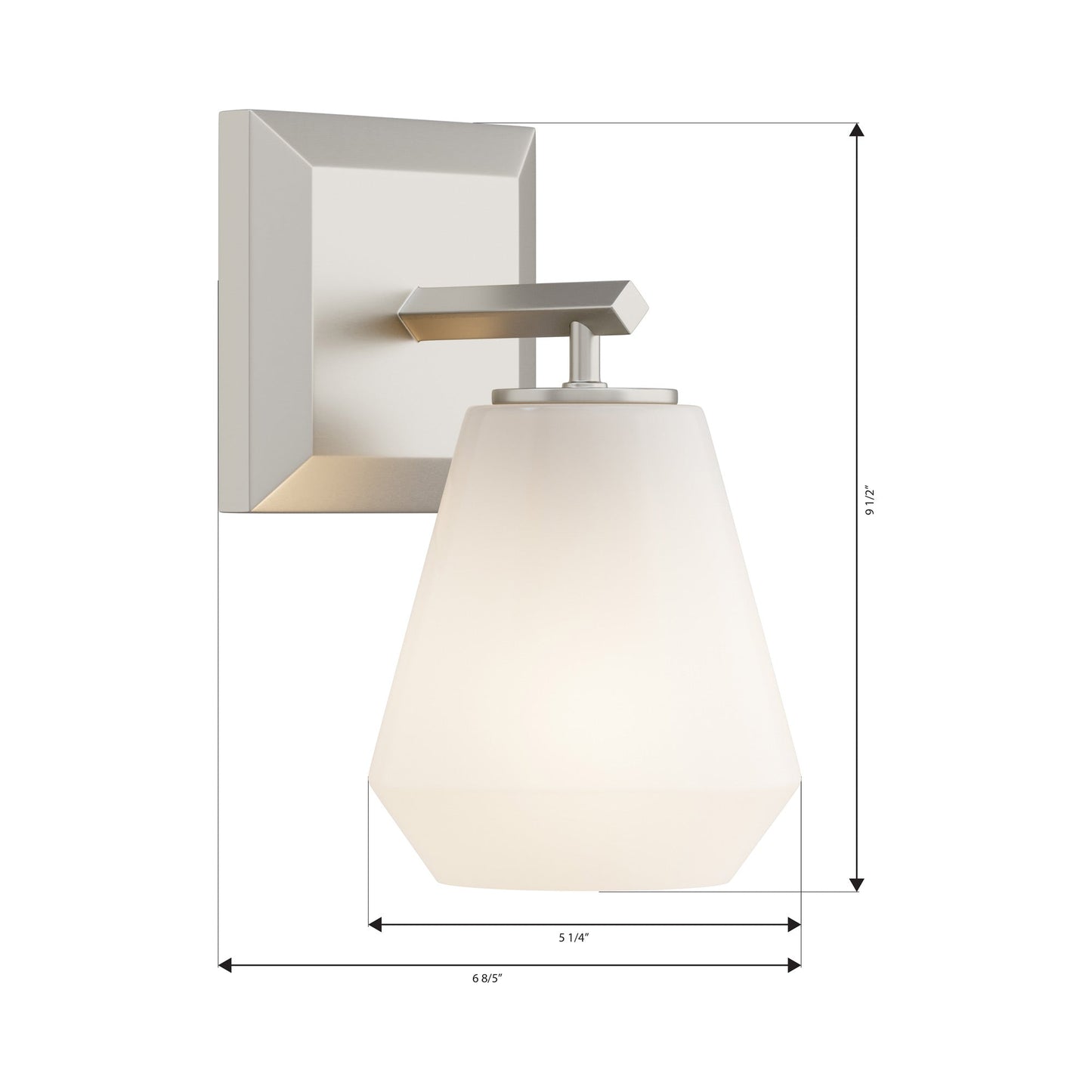 Siena Bath Wall Light - line drawing.