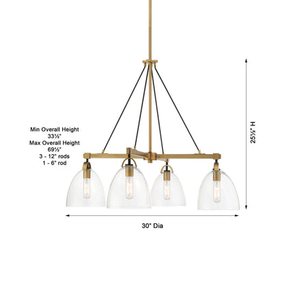 Sommersby Chandelier - line drawing.