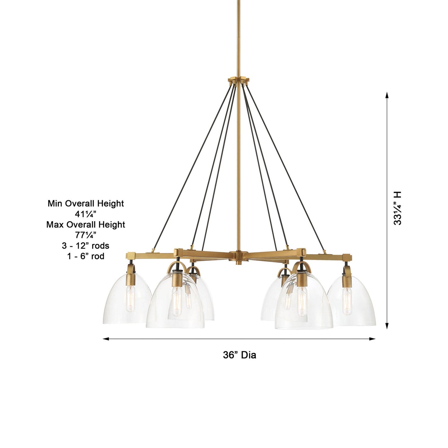 Sommersby Chandelier - line drawing.
