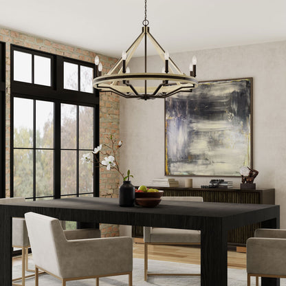 Sonoma Chandelier in living room.