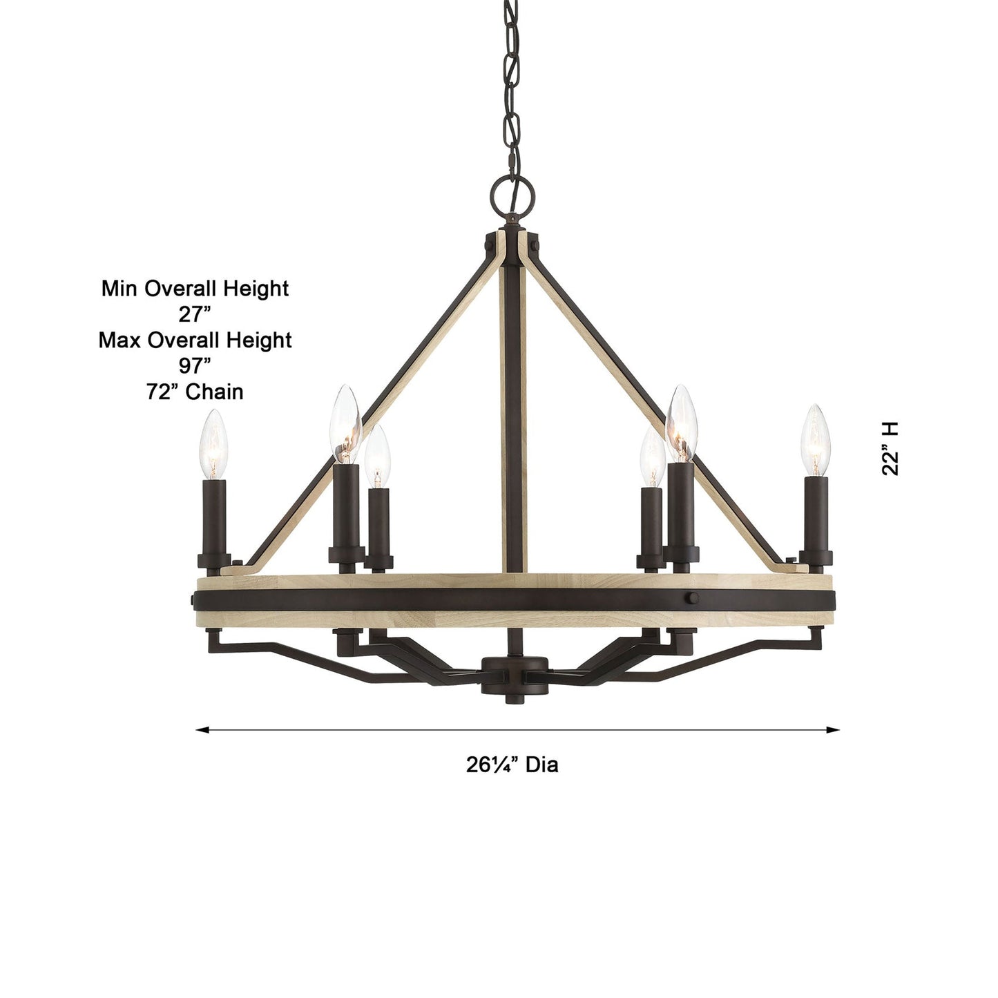 Sonoma Chandelier - line drawing.