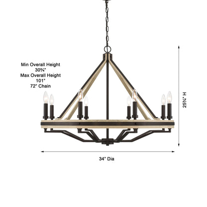 Sonoma Chandelier - line drawing.