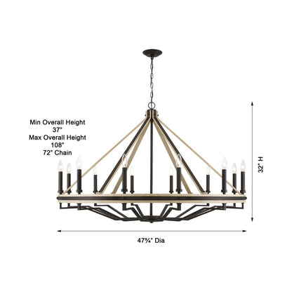 Sonoma Chandelier - line drawing.