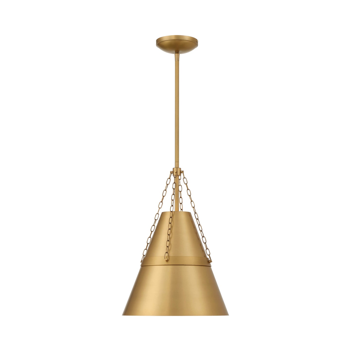 Springfield Pendant Light in Legacy Brass.