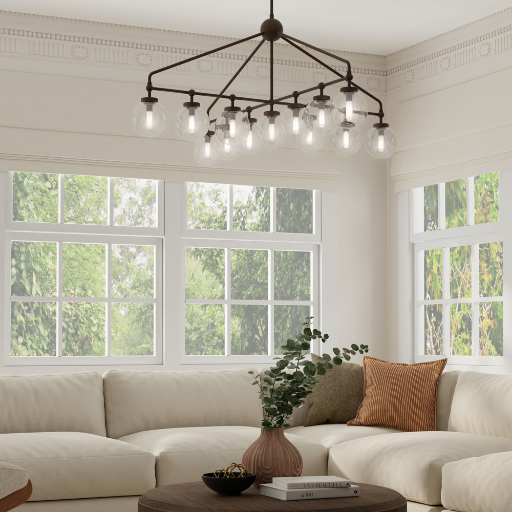 Stella Chandelier in living room.