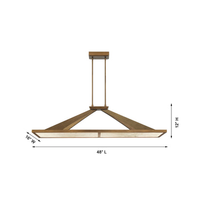 Stiles LED Linear Pendant Light - line drawing.