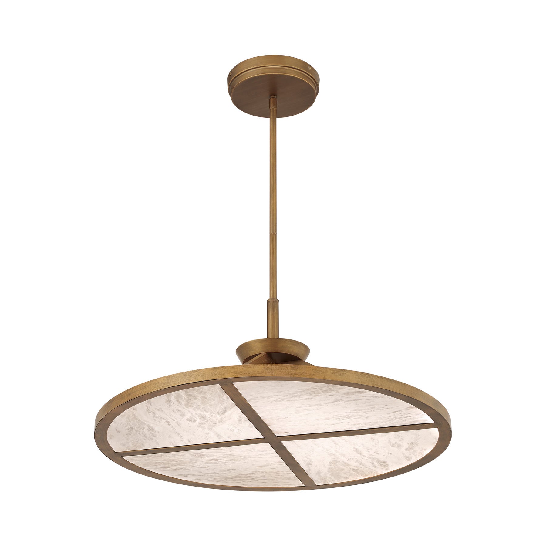 Stiles LED Pendant Light in Ashen Gold (28-Inch).
