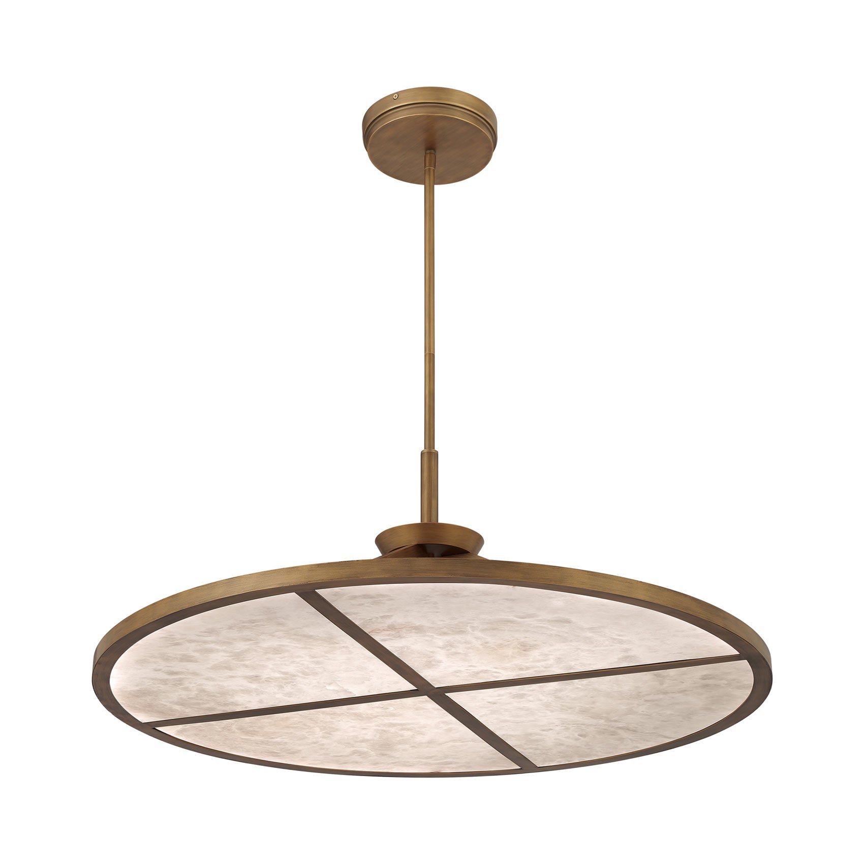 Stiles LED Pendant Light in Ashen Gold (36-Inch).