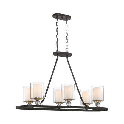 Studio 5 6-Light Linear Pendant Light.