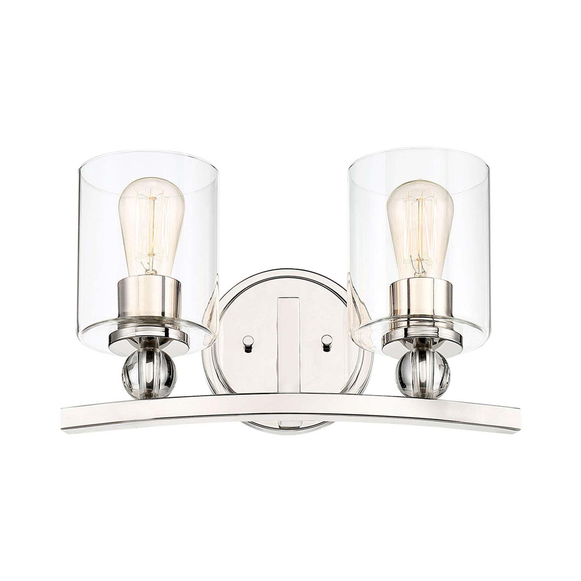 Studio 5 Bath Vanity Light in Polished Nickel (2-Light).