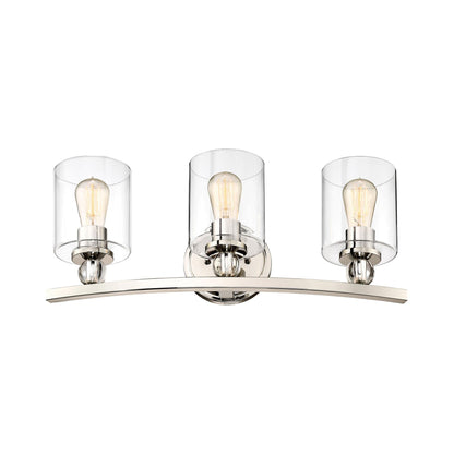 Studio 5 Bath Vanity Light in Polished Nickel (3-Light).