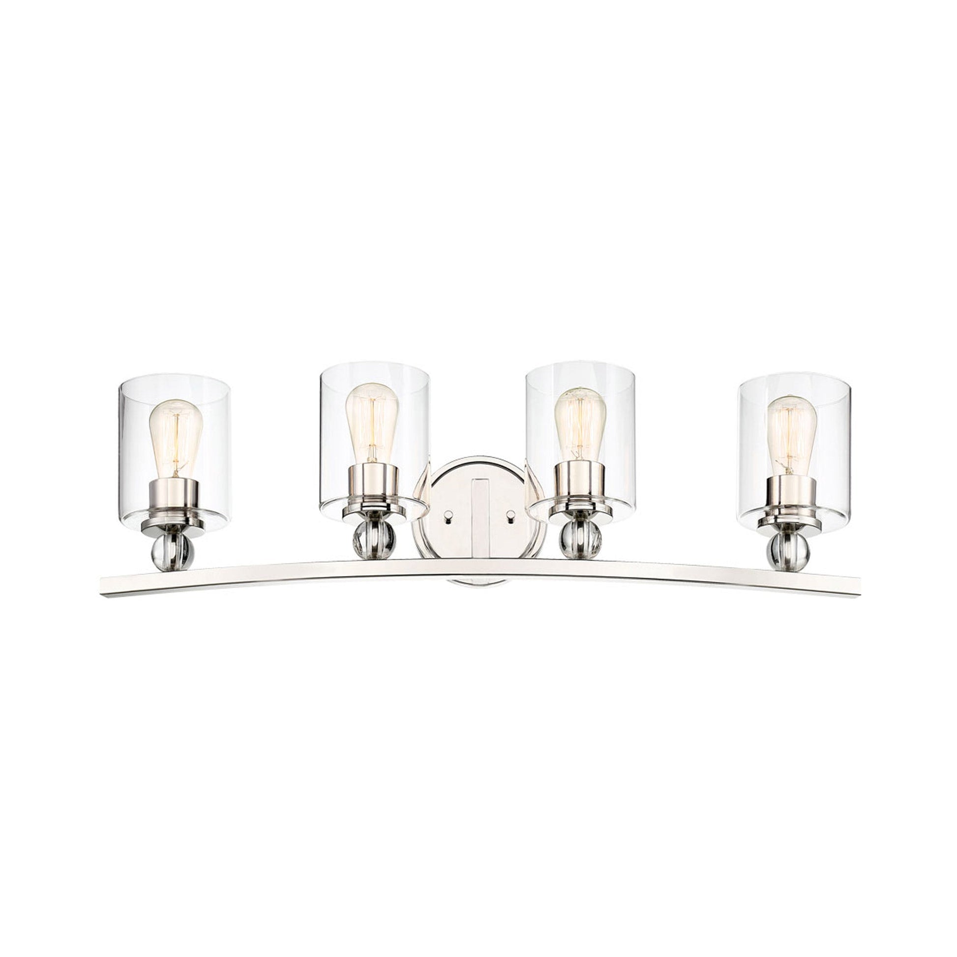 Studio 5 Bath Vanity Light in Polished Nickel (4-Light).