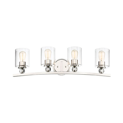 Studio 5 Bath Vanity Light in Polished Nickel (4-Light).