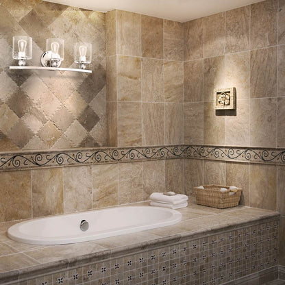 Studio 5 Bath Vanity Light in bathroom.