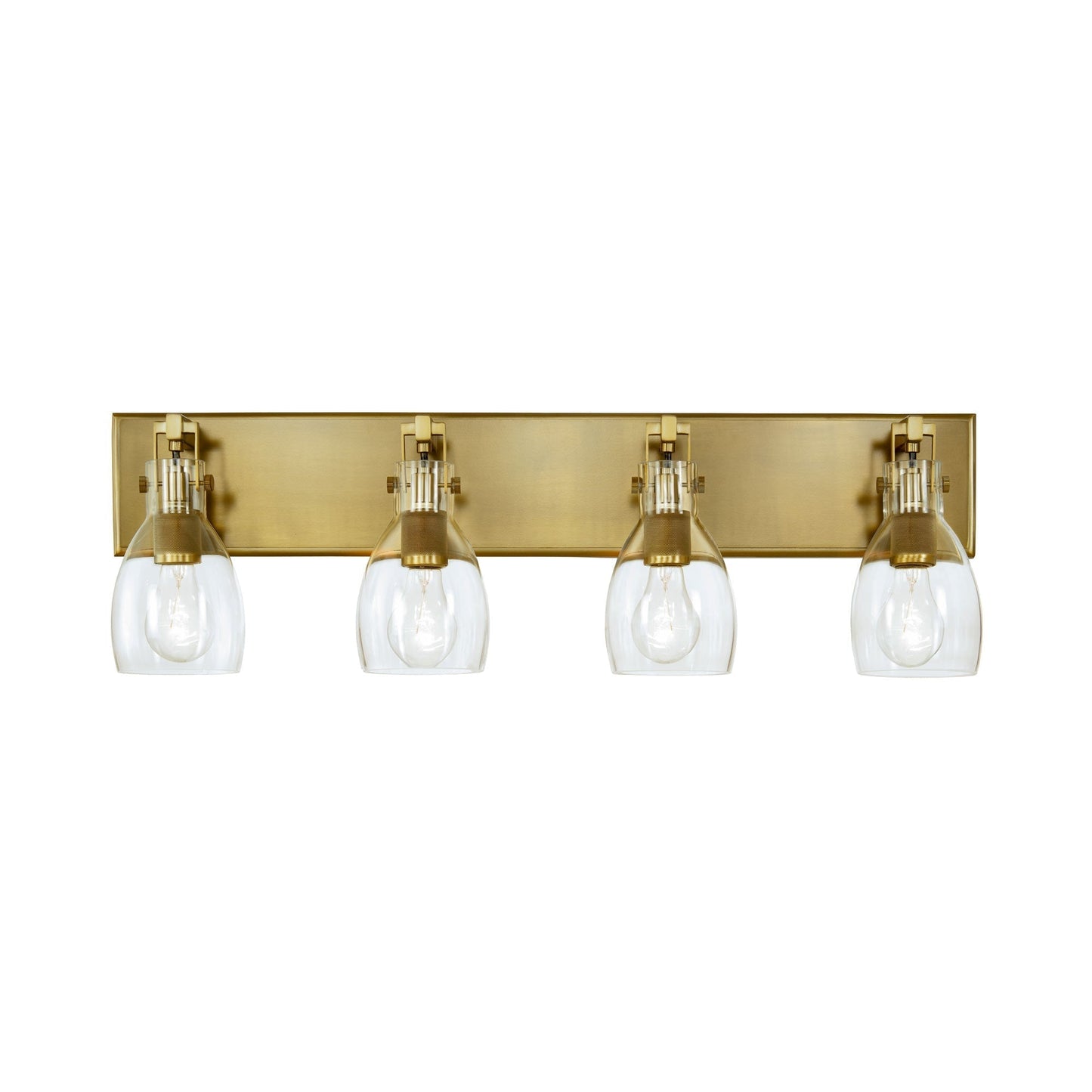 Tiberia Bath Vanity Light in Soft Brass (4-Light).
