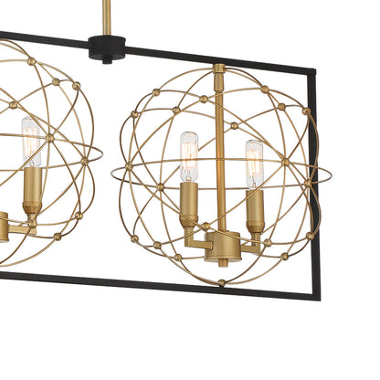 Titans Trace Linear Pendant Light in Detail.