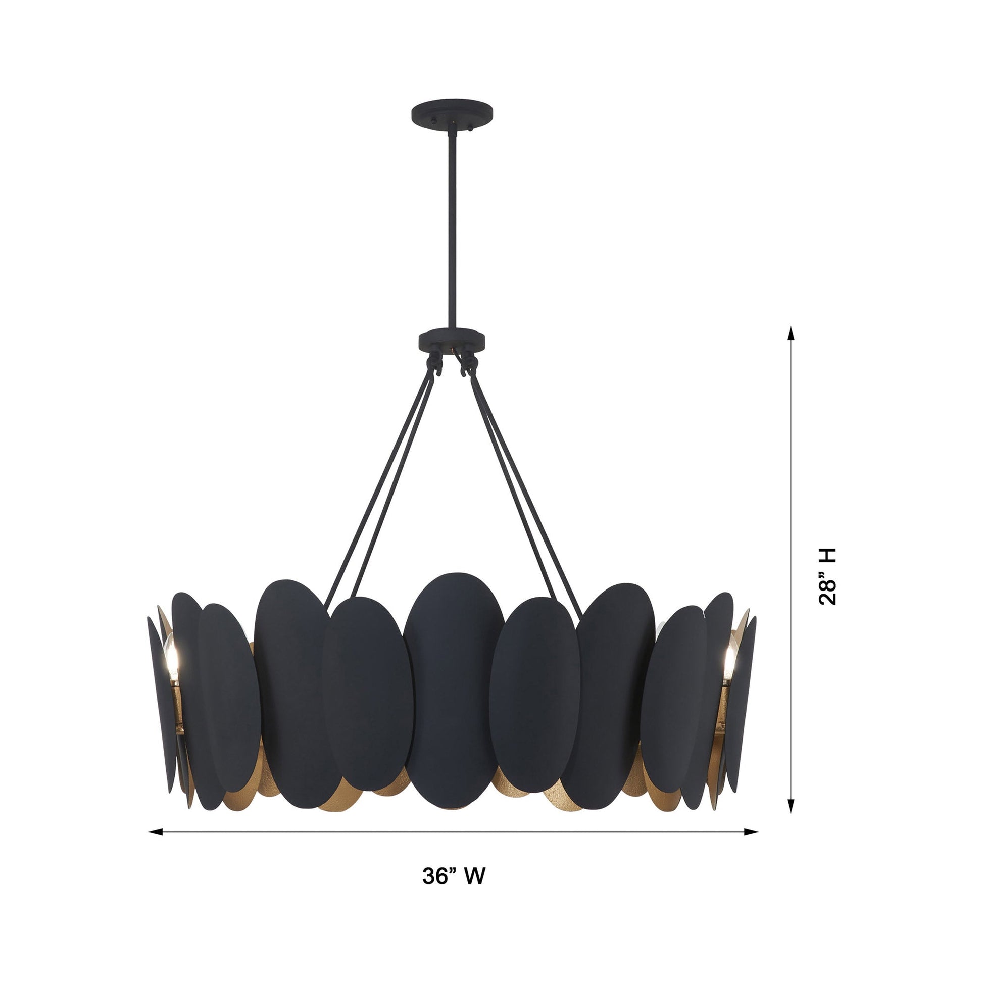 Vailen Pendant Light - line drawing.