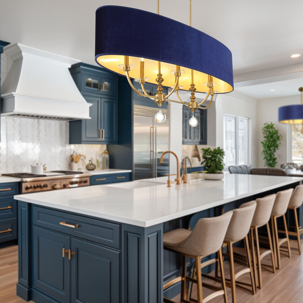 Van Noord Linear Pendant Light in kitchen.