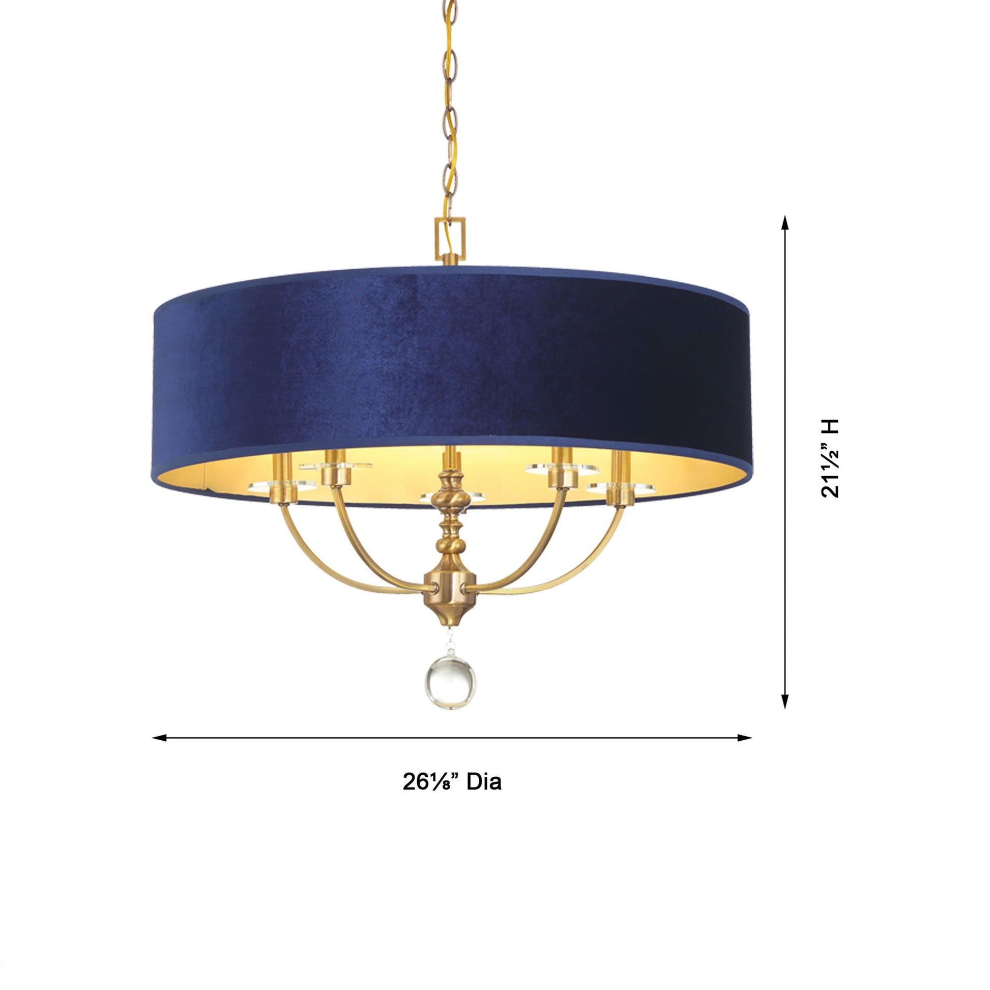 Van Noord Pendant Light - line drawing.