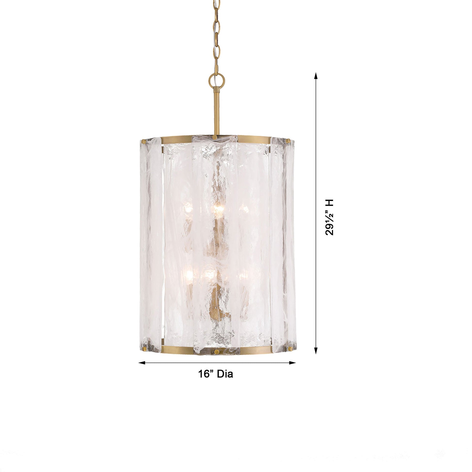 Veil Pendant Light - line drawing.