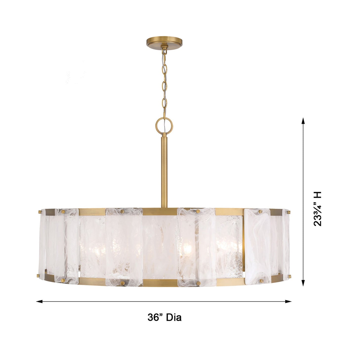 Veil Pendant Light - line drawing.