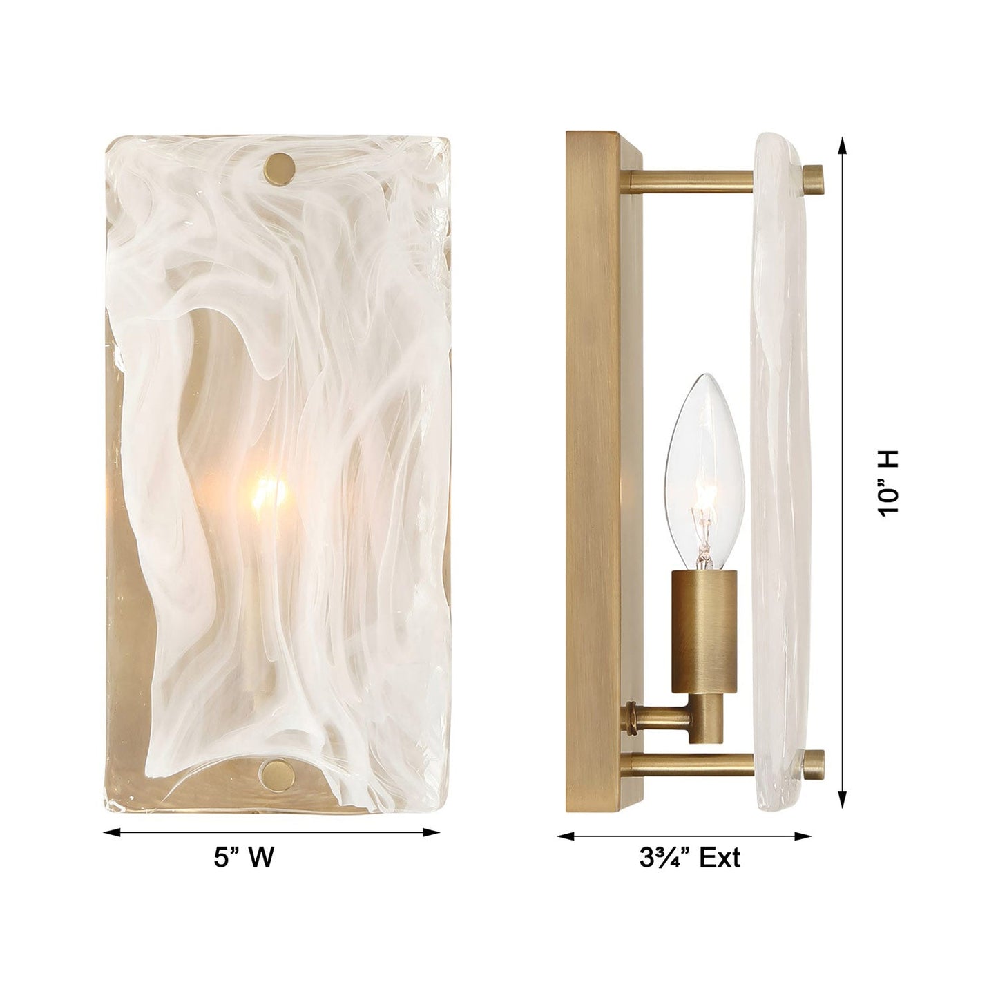 Veil Wall Light - line drawing.