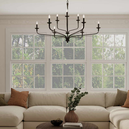 Velena Chandelier in living room.