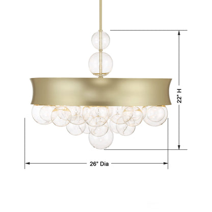 Verdi Pendant Light - line drawing.