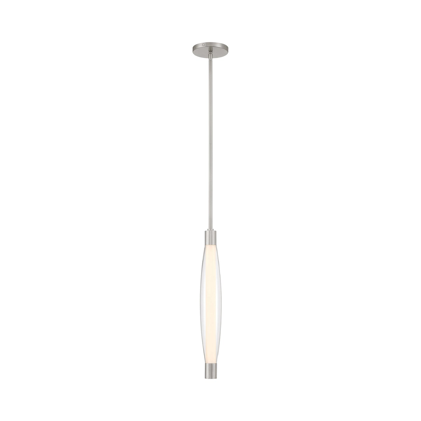 Verto LED Pendant Light in Brushed Nickel.