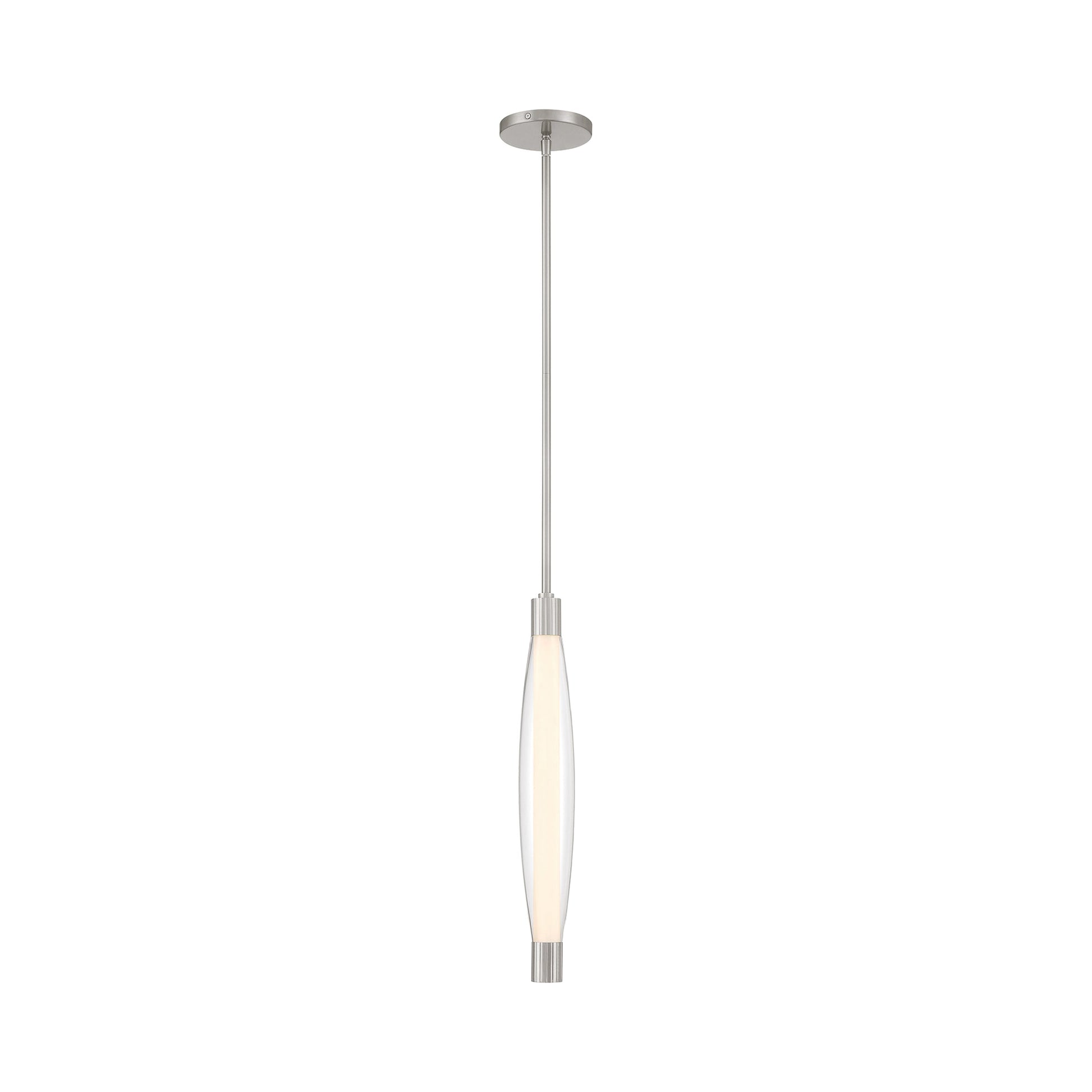 Verto LED Pendant Light in Brushed Nickel.