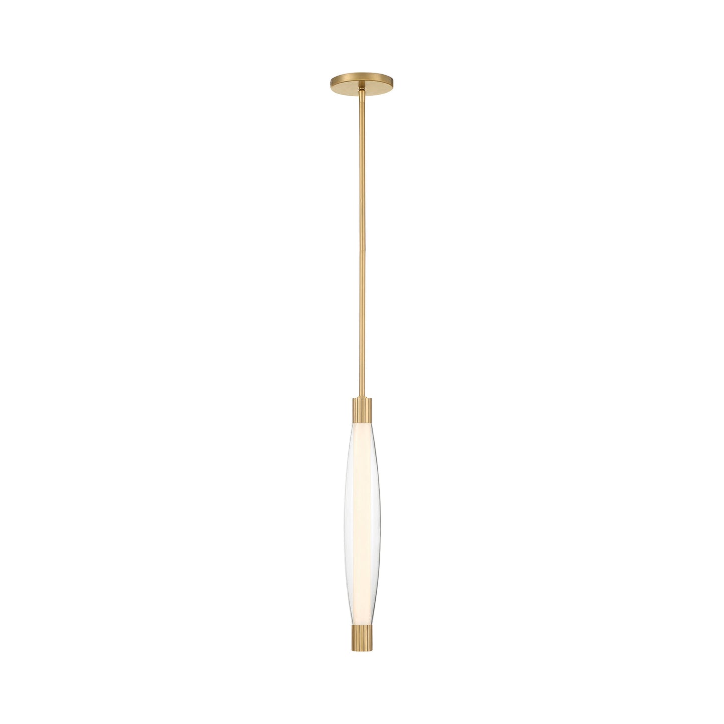 Verto LED Pendant Light in Legacy Brass.